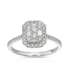 Thumbnail Image 1 of 9ct White Gold Cluster Halo 0.50ct Diamond Ring