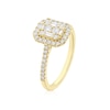 Thumbnail Image 2 of 9ct Yellow Gold Cluster Stone Set Shoulders 0.50ct Diamond Ring
