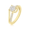 Thumbnail Image 2 of 9ct Yellow Gold Open Twist Cluster 0.34ct Diamond Ring