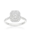 Thumbnail Image 1 of 14ct White Gold Cushion Shaped Double Halo 0.50ct Diamond Ring
