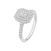 Thumbnail Image 2 of 14ct White Gold Cushion Shaped Double Halo 0.50ct Diamond Ring
