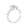 Thumbnail Image 3 of 14ct White Gold Cushion Shaped Double Halo 0.50ct Diamond Ring