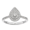 Thumbnail Image 1 of 14ct White Gold Pear Shaped Double Halo 0.40ct Diamond Ring