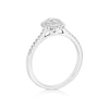 Thumbnail Image 3 of 14ct White Gold Pear Shaped Double Halo 0.40ct Diamond Ring