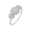 Thumbnail Image 2 of 9ct White Gold Round Trilogy Cluster 0.40ct Diamond Ring