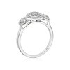 Thumbnail Image 3 of 9ct White Gold Round Trilogy Cluster 0.40ct Diamond Ring