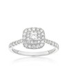 Thumbnail Image 1 of 14ct White Gold Double Halo Cluster 0.50ct Diamond Ring