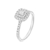 Thumbnail Image 2 of 14ct White Gold Double Halo Cluster 0.50ct Diamond Ring