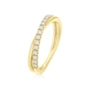 Thumbnail Image 2 of 9ct Yellow Gold Crossover Eternity 0.33ct Diamond Ring