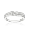 Thumbnail Image 1 of 14ct White Gold Eternity Twist 0.25ct Diamond Ring