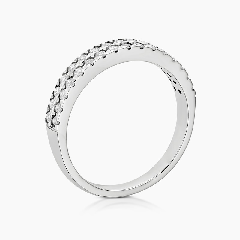 Main Image 2 of 14ct White Gold Double Row Eternity 0.46ct Diamond Ring