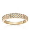 Thumbnail Image 1 of 14ct Yellow Gold Double Row Eternity 0.46ct Diamond Ring