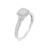 Thumbnail Image 2 of 9ct White Gold Princessa Cushion Cluster 0.25ct Diamond Ring