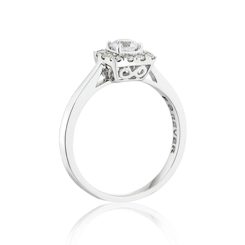 The Forever Diamond 18ct White Gold 0.50ct Total Ring