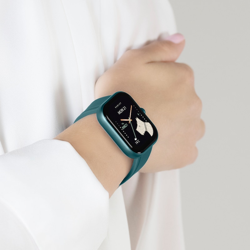 Main Image 2 of Radley Series 55 Women's Black Dial Teal Silicone Strap Smartwatch