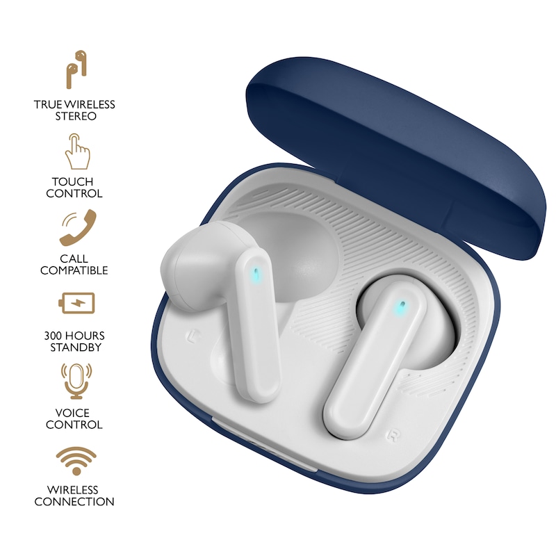 Main Image 5 of Radley Series 56 Women's Black Dial Navy Silicone Strap Smartwatch with True Wireless Earphones