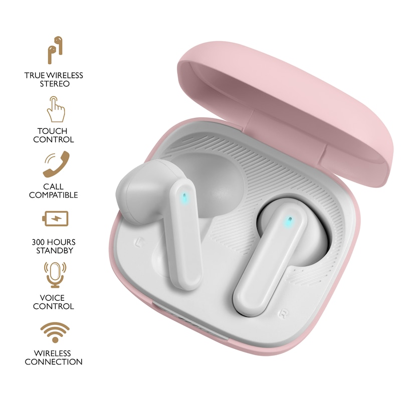 Main Image 5 of Radley Series 56 Women's Black Dial Pink Silicone Strap Smartwatch with True Wireless Earphones