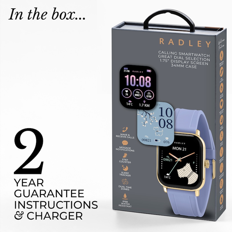 Main Image 5 of Radley Series 56 Women's Black Dial Uniform Blue Silicone Strap Smartwatch