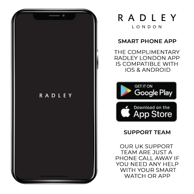 Main Image 7 of Radley Series 57 Women's AMOLED Dial Eucalyptus Leather & Silicone Strap Smartwatch