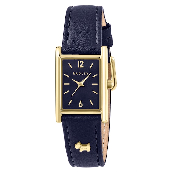 Radley Women's Blue Dial Ink Navy Leather Strap Watch