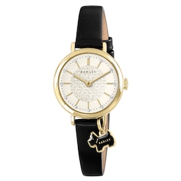 Radley Selby Street Women's Silver Dial Black Leather Strap Watch