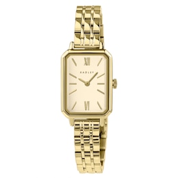Radley Women's Champagne Dial Rectangle Gold Tone Bracelet Watch