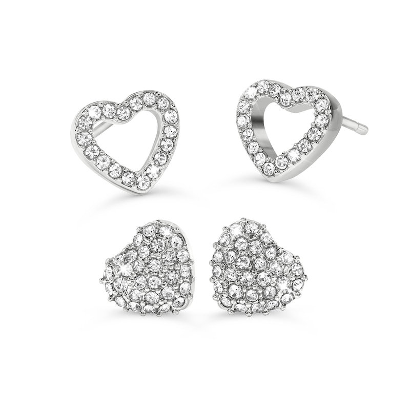 Main Image 3 of Radley Stone Set Pink Mother Of Pearl Dial Bracelet Watch & Twinpack Stone Set Heart Earrings Set