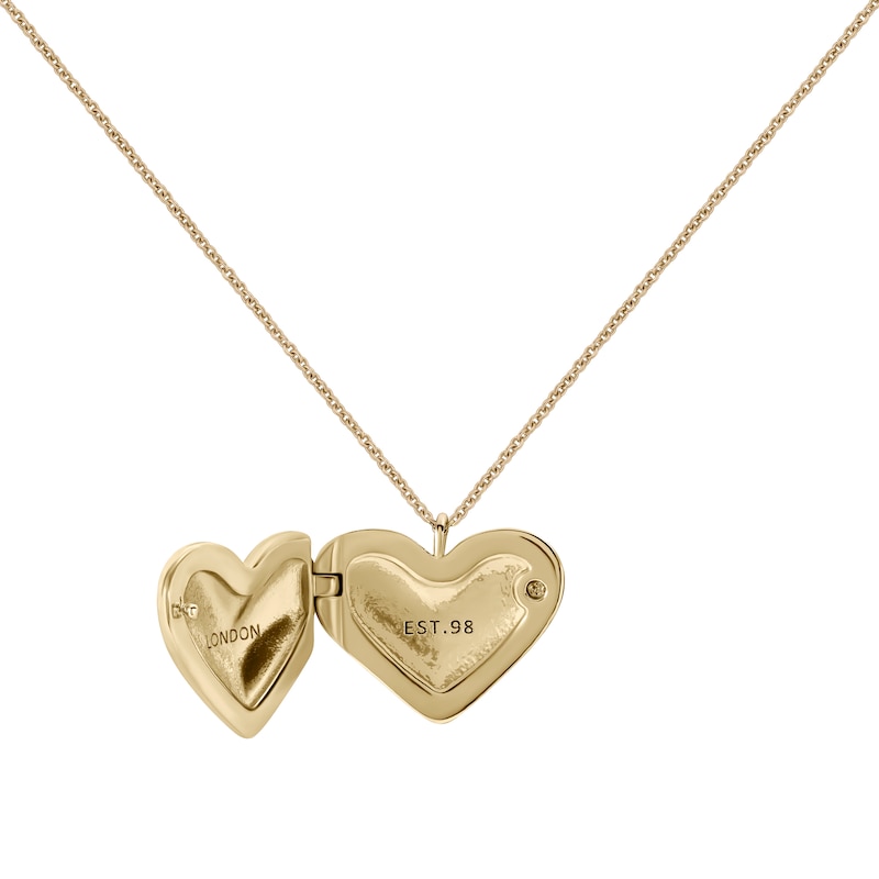 Main Image 2 of Radley 18ct Yellow Gold Plated Hammered Heart Necklace