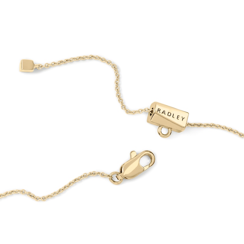 Main Image 3 of Radley 18ct Yellow Gold Plated Hammered Heart Necklace