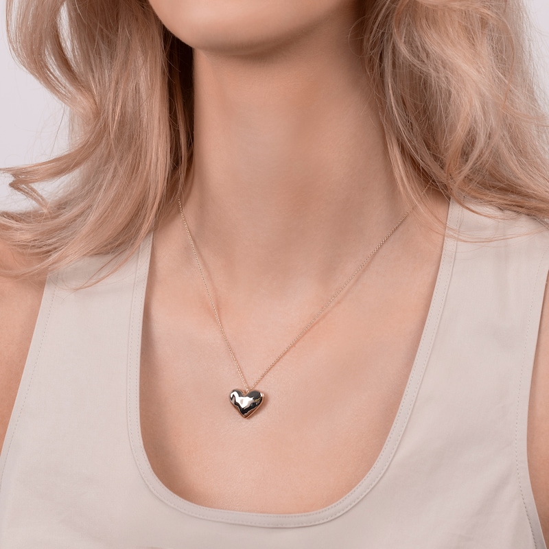 Main Image 4 of Radley 18ct Yellow Gold Plated Hammered Heart Necklace