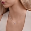 Thumbnail Image 3 of Radley Sterling Silver Cubic Zirconia Purple Heart Flower Necklace
