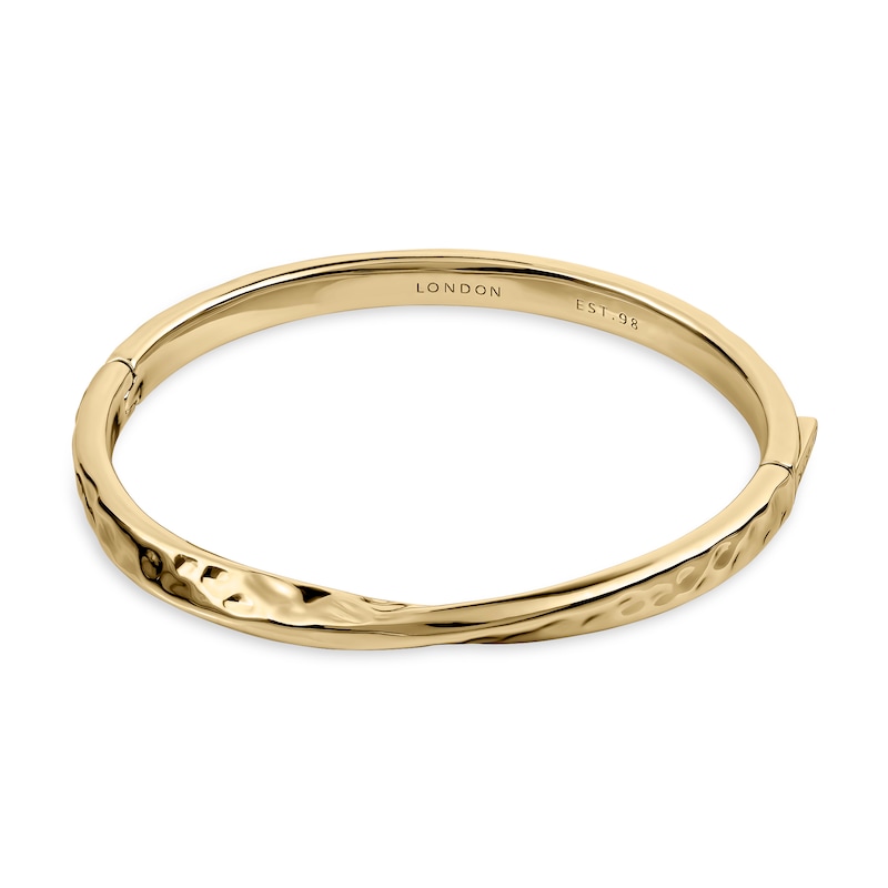 Main Image 1 of Radley 18ct Rose Gold Plated Hammer Effect Bangle