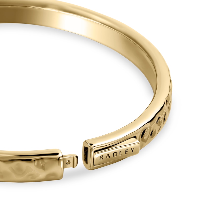 Main Image 3 of Radley 18ct Rose Gold Plated Hammer Effect Bangle