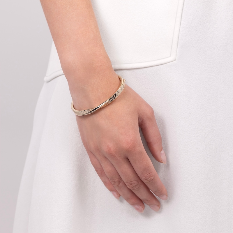 Main Image 4 of Radley 18ct Rose Gold Plated Hammer Effect Bangle