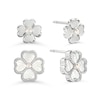 Thumbnail Image 1 of Radley Silver Plated Mother Of Pearl Heart Flower Twinpack Stud Earrings