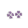 Thumbnail Image 2 of Radley Sterling Silver Cubic Zirconia Purple Heart Flower Stud Earrings