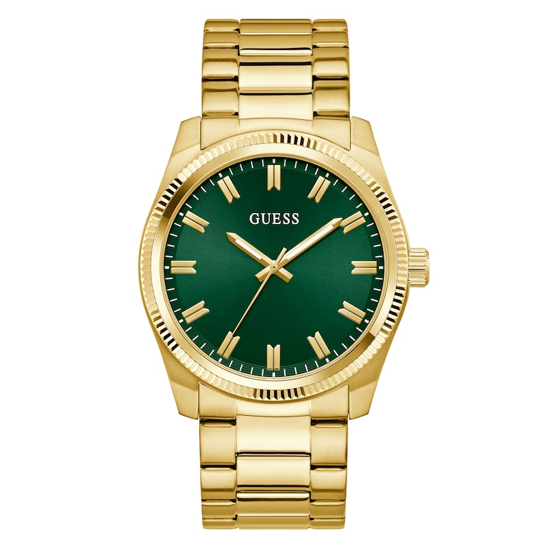Main Image 1 of Guess Green Dial & Gold Tone Bracelet Watch
