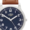 Thumbnail Image 2 of Limit Men's Matte Dark Blue Dial Brown PU Strap Watch