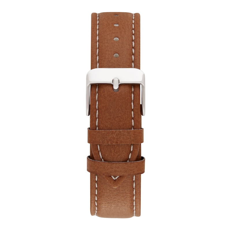 Main Image 5 of Limit Men's Matte Dark Blue Dial Brown PU Strap Watch