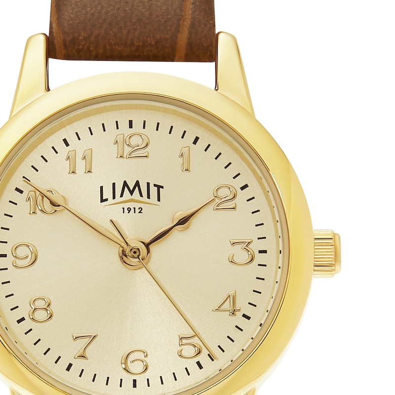 Main Image 2 of Limit Women's Champagne Dial Brown Croc Grain PU Strap Watch