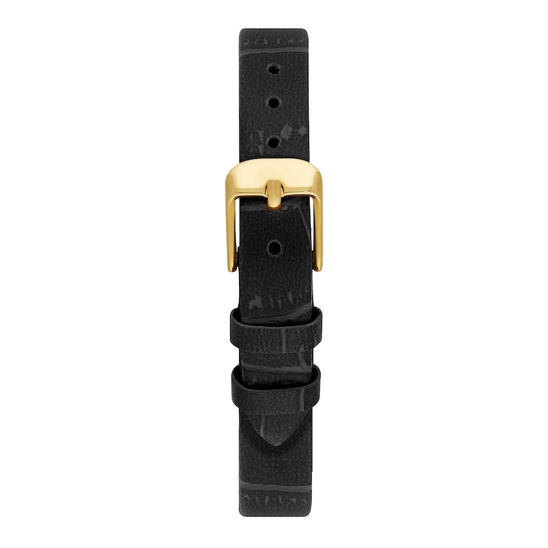 Main Image 5 of Limit Women's Black Dial & Black Croc Grain PU Strap Watch