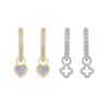 Thumbnail Image 2 of HS Edit LOVE & LOCKS Sterling Silver & Cubic Zirconia Clover Earring Charms