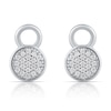 Thumbnail Image 1 of HS Edit LOVE & LOCKS Sterling Silver & Cubic Zirconia Pavé Earring Charms