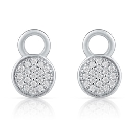 HS Edit LOVE & LOCKS Sterling Silver & Cubic Zirconia Pavé Earring Charms