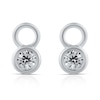 Thumbnail Image 1 of HS Edit LOVE & LOCKS Sterling Silver & Cubic Zirconia Bezel Set Earring Charms