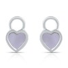 Thumbnail Image 1 of HS Edit LOVE & LOCKS Sterling Silver & Mother Of Pearl Heart Hoop Earring Charms