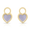 Thumbnail Image 1 of HS Edit LOVE & LOCKS Sterling Silver Gold Plated & MOP Heart Earring Charms