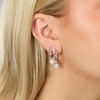 Thumbnail Image 3 of HS Edit LOVE & LOCKS Sterling Silver & Mother Of Pearl Clover Earring Charms