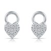 Thumbnail Image 1 of HS Edit LOVE & LOCKS Sterling Silver & CZ Pavé Heart Earring Charms
