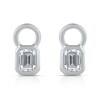 Thumbnail Image 1 of HS Edit LOVE & LOCKS Sterling Silver & Cubic Zirconia Emerald Shape Earring Charms